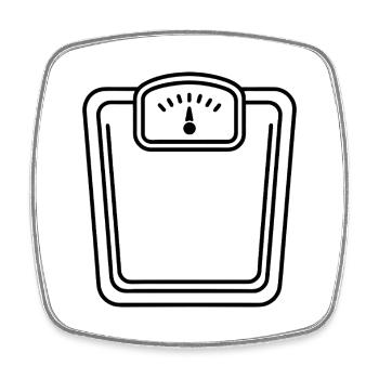 Bathroom Scale - Square fridge magnet - white - Front