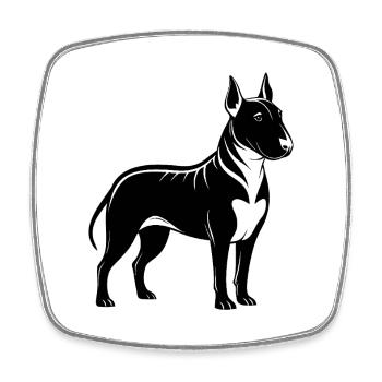 Bull Terriers - Square fridge magnet - white - Front