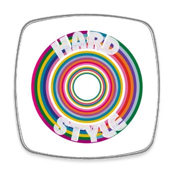 Style Arc-en-ciel Dur - Magnet carré - blanc - Devant