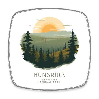 Hunsrück National Park | Vintage Landscape - Viereckiger Kühlschrankmagnet - Weiß - Vorne