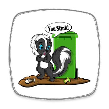 T-shirt dessin animé You Skunk Puant - Magnet carré - blanc - Devant