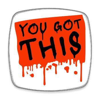 You Got This Motivierend Inspirierend Spruch Zitat - Viereckiger Kühlschrankmagnet - Weiß - Vorne