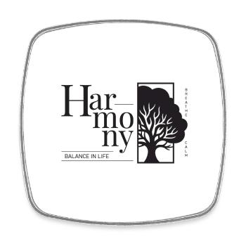 Harmonie Balance Baum Logo - Viereckiger Kühlschrankmagnet - Weiß - Vorne