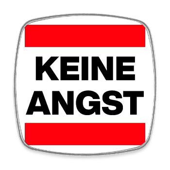 KEINE ANGST NIE WIEDER IST JETZT ROT NO NZS / AFD - Viereckiger Kühlschrankmagnet - Weiß - Vorne