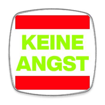 KEINE ANGST NIE WIEDER IST JETZT GRÜN NO NZS / AFD - Viereckiger Kühlschrankmagnet - Weiß - Vorne
