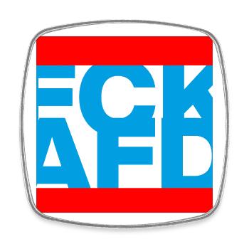 FCK AFD, NIE WIEDER IST JETZT, NO NZS, NO AFD - Square fridge magnet - white - Front