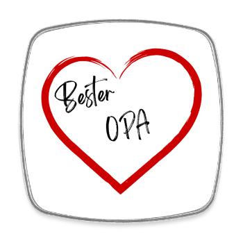 Best Grandpa - Square fridge magnet - white - Front