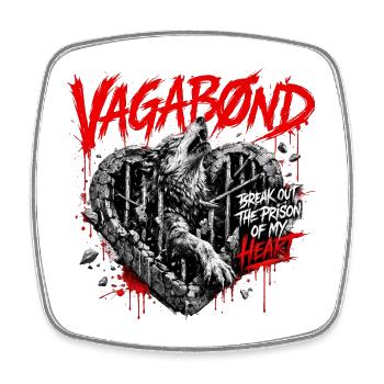 BREAK_OUT_THE_PRISON_OF_MY_HEART_1 - Viereckiger Kühlschrankmagnet - Weiß - Vorne