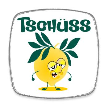 Farewell Job Change Lemon - Square fridge magnet - white - Front