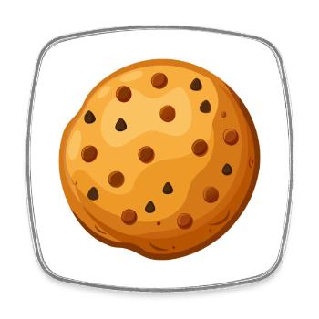 Cookies - Magnet carré - blanc - Devant