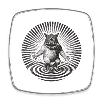 Ascendances démoniaques intérieures - Magnet carré - blanc - Devant