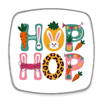 Hip Hop Easter Day - Square fridge magnet - white - Front