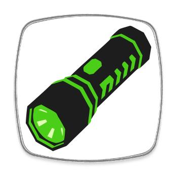 Taschenlampe Licht Icon - Viereckiger Kühlschrankmagnet - Weiß - Vorne