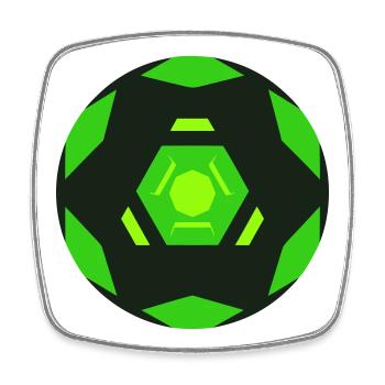Sci Fi Golf Ball Icon - Square fridge magnet - white - Front