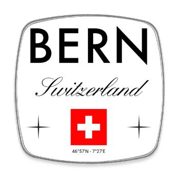 Berne Suisse coordonne un souvenir de voyage - Magnet carré - blanc - Devant