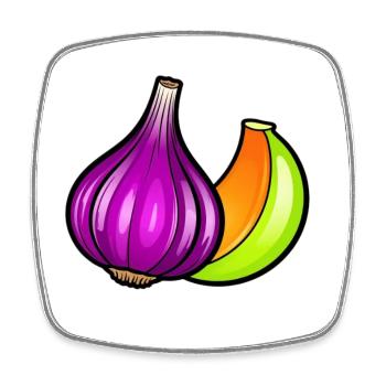 Illustration Pop Art : Tête et Gousse d'Ail Violet - Magnet carré - blanc - Devant