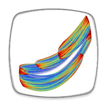 Silk Tracks of Chaos – Chaos Theory - Square fridge magnet - white - Front