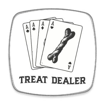 The Ace of Treats! - Square fridge magnet - white - Front