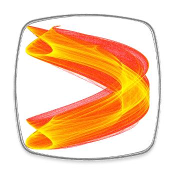 Goldene Dynamik – Chaos Theory - Viereckiger Kühlschrankmagnet - Weiß - Vorne