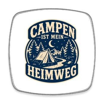 Campen ist mein Heimweg - Viereckiger Kühlschrankmagnet - Weiß - Vorne