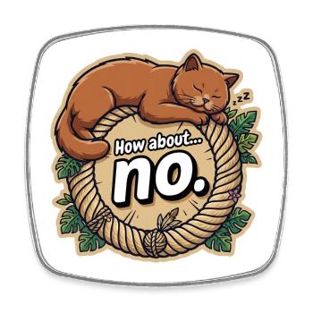 Bkh cinnamon no - Square fridge magnet - white - Front