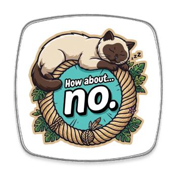 Bkh point no - Square fridge magnet - white - Front
