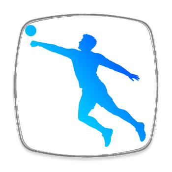 Fistball Playing Gift Idea for a Ball Athlete - Square fridge magnet - white - Front