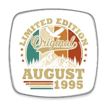 Original Août 1995 Vintage Cadeau Anniversaire - Magnet carré - blanc - Devant