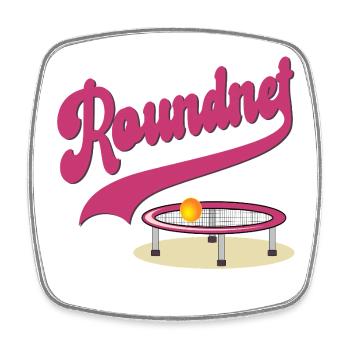 Ensemble Roundnet - Magnet carré - blanc - Devant