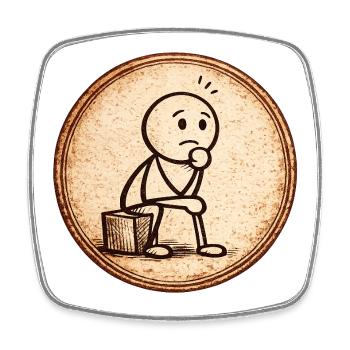 Sepia Thinker Sketch - Square fridge magnet - white - Front