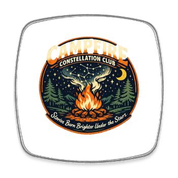 Campfire Star Club - Square fridge magnet - white - Front
