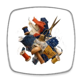 Kunst der sichtbaren Reparatur - Viereckiger Kühlschrankmagnet - Weiß - Vorne