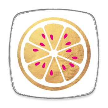 Fête Lemon Pink Gold Cocktail Fun Summer Célébration - Magnet carré - blanc - Devant