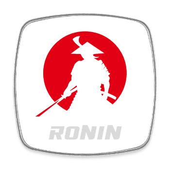 Ronin Samurai Japanese Warrior - Square fridge magnet - white - Front