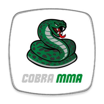 Cobra MMA Gym BJJ - Square fridge magnet - white - Front