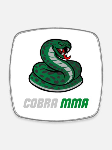 Cobra MMA Gym BJJ - Square fridge magnet - white