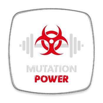Powerlifting-Mutationsstärke - Viereckiger Kühlschrankmagnet - Weiß - Vorne