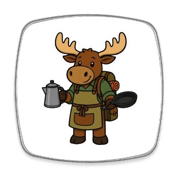Waldmoose Cooking Master - Square fridge magnet - white - Front