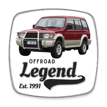 Offroad Legend - Square fridge magnet - white - Front