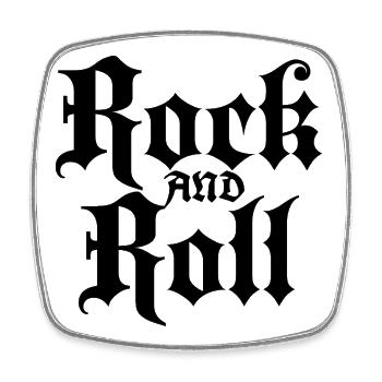 Tatouage gothique rock and roll - Magnet carré - blanc - Devant