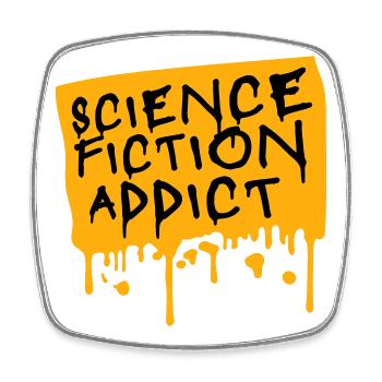 Citation d’amateur de science-fiction accro à la science-fiction - Magnet carré - blanc - Devant