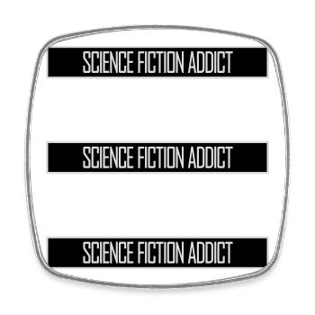 Citation d’amateur de science-fiction accro à la science-fiction - Magnet carré - blanc - Devant