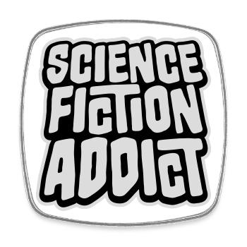 Science Fiction Addict Sci Fi Liebhaber Zitat Text - Viereckiger Kühlschrankmagnet - Weiß - Vorne