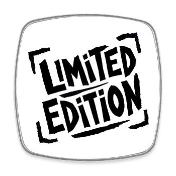 Limited Edition – Schwarzer Spruch & Statement - Viereckiger Kühlschrankmagnet - Weiß - Vorne