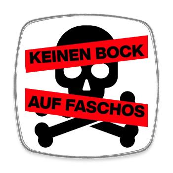 KEINEN BOCK AUF FASCHOS, NO NZS, NO AFD, SCHWARZ - Viereckiger Kühlschrankmagnet - Weiß - Vorne