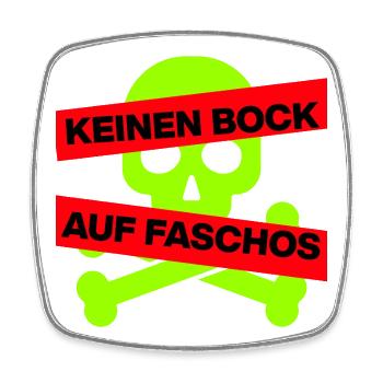 KEINEN BOCK AUF FASCHOS, NO NZS, NO AFD, GRÜN - Viereckiger Kühlschrankmagnet - Weiß - Vorne