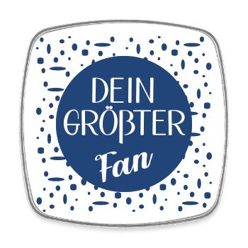 Dein größter Fan - Viereckiger Kühlschrankmagnet - Weiß - Vorne
