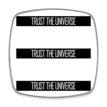 Trust The Universe Spirituell Universum Zitat Logo - Viereckiger Kühlschrankmagnet - Weiß - Vorne