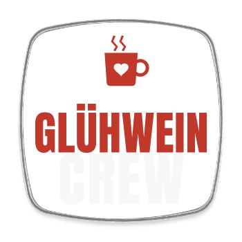 Glühwein Crew Weihnachtsmarkt Tasse Team Winter - Viereckiger Kühlschrankmagnet - Weiß - Vorne