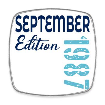 September 1987 - 39. Geburtstag - Viereckiger Kühlschrankmagnet - Weiß - Vorne